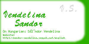 vendelina sandor business card